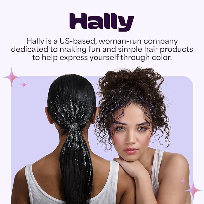 Hally Hair Gem Tool with Extra Clear & Green Gems, Hair Accessory- Includes Hair Styling Tool with 240 Multicolored Adhesive Gem Stickers Hair Jewels - Stylish Hair Accessories