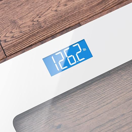Greater Goods Digital Weight Scale, Accurate, Non-Slip, and Scratch Resistant Bathroom Scale (White)