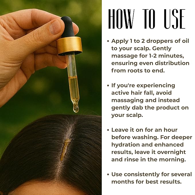 Moringa Rosemary Ayurvedic Herbal Hair Oil with Pumpkin Seed, Amla & 15+ Herbs - Made in USA with Organic Ingredients, Supports Thicker, Shinier Hair Growth for All Types, 2 oz