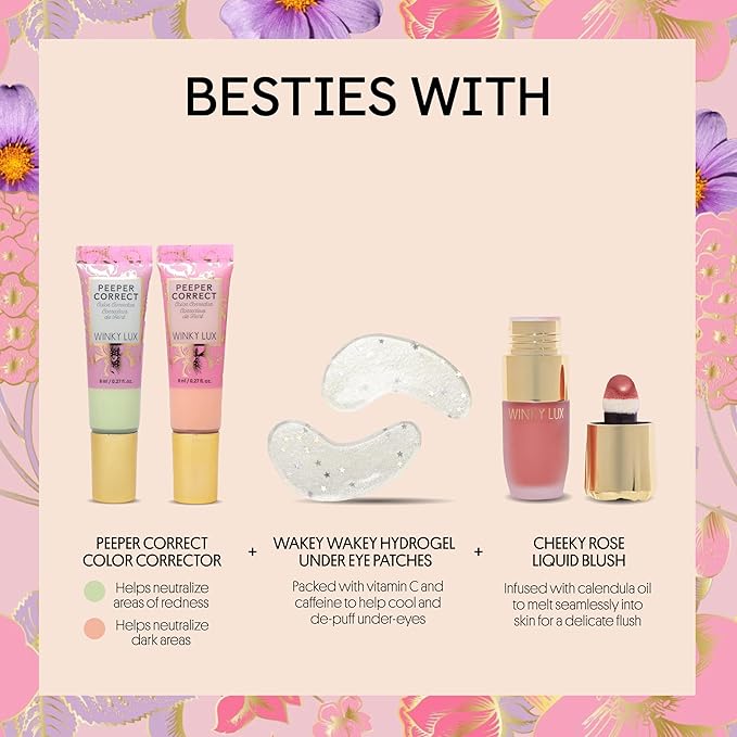 Winky Lux Peeper Perfect Under Eye Concealer, Makeup & Eye Brightener, Full Coverage Concealer for Dark Circles, Color Corrector & Eye Primer, With Collagen, Hyaluronic Acid & Vitamin E (Light Medium)