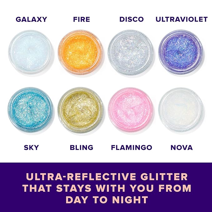 UNICORN SNOT Holographic Face Glitter & Body Glitter Gel | Holiday Glitter Makeup: Stocking Stuffers & Christmas Gift | Hair Glitter, Vegan & Cruelty-Free, 1.7 oz Purple Glitter (UV)