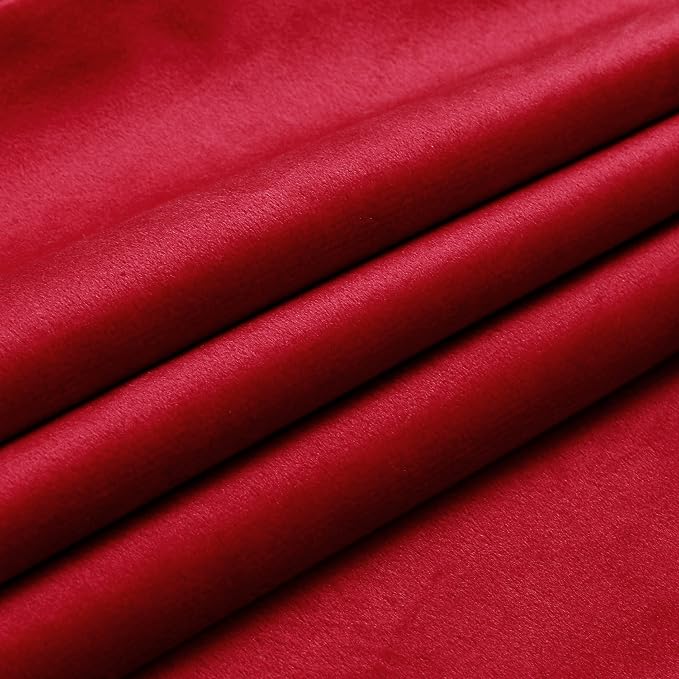 NiNi ALL Red Velvet Throw Pillow Covers 18x18 Pack of 2 Decorative Couch | Soft Solid Boho Cushion Squar Pillow Cases for Chair Sofa Bedroom Farmhouse Living room Modern Luxury Home Decor Christmas