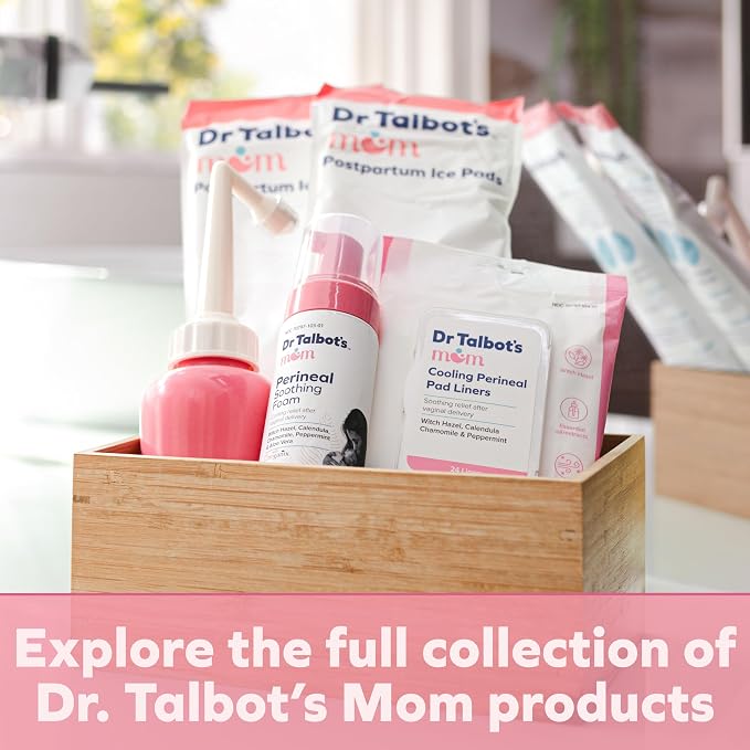 Dr. Talbot's Mom Postpartum Ice Pads for Pain Relief - 8-Pack - 2-in-1 Absorbent Postpartum Pads for Women After Birth