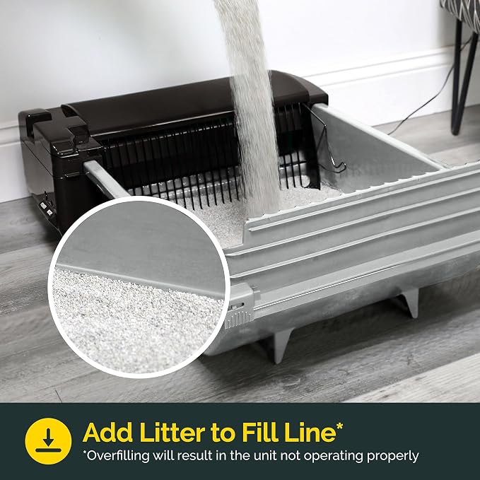 Pet Zone Smart Scoop Semi Automatic Self Cleaning Cat Litter Box, 6 Bags | Includes carbon filter for odor control, reduces daily hands on maintenance, suits up to two felines six to sixteen pounds
