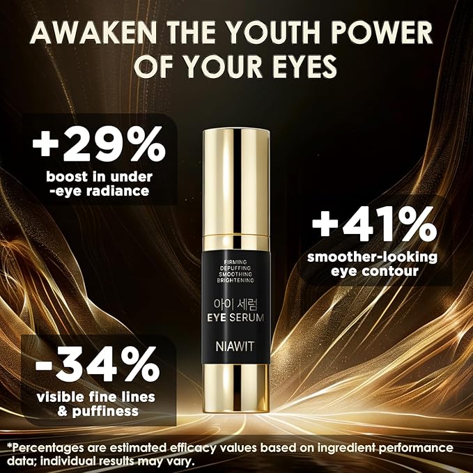Eye Serum for Dark Circles and Puffiness - Advanced Anti-Aging Under Eye Treatment for Wrinkles, Bags and Fine Lines - Hydrating and Firming Formula to Brighten and Revitalize Tired Eyes