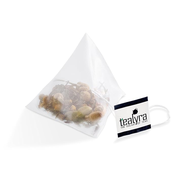 Tealyra - Tranquil Dream - 25 Bags - Chamomile Honeybush Lavender - Calming - Relaxing - Herbal Loose Leaf Tea - Caffeine-Free - Pyramids Style Sachets
