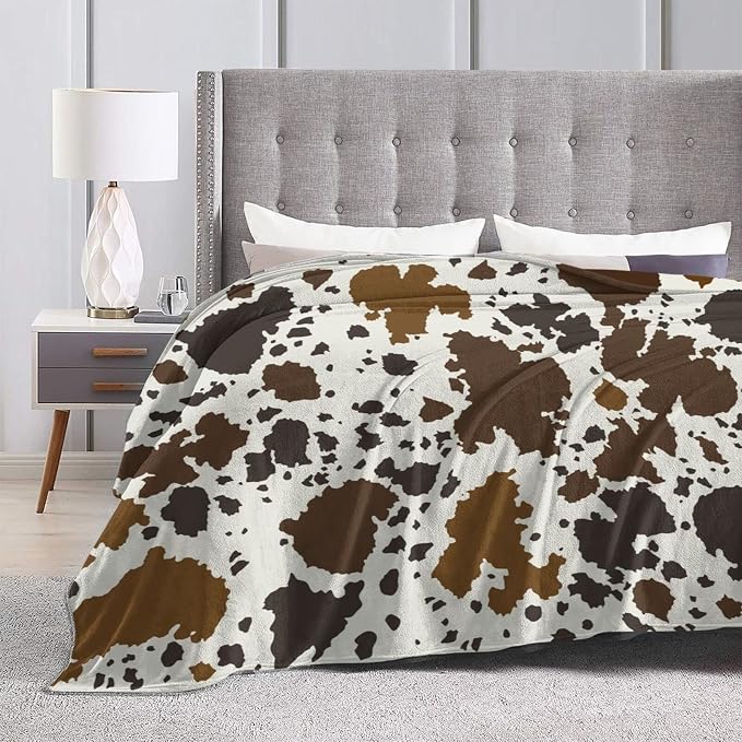 Cow Print Blankets and Throw, Cow Blanket for Adults,Cowhide Blanket for Girls, Cute Blankets for Teen Girls, Toddler Blanket for Kids, Cow Baby Blanket Cow Stuff for Women Highland Cow Decor 50"x 60"