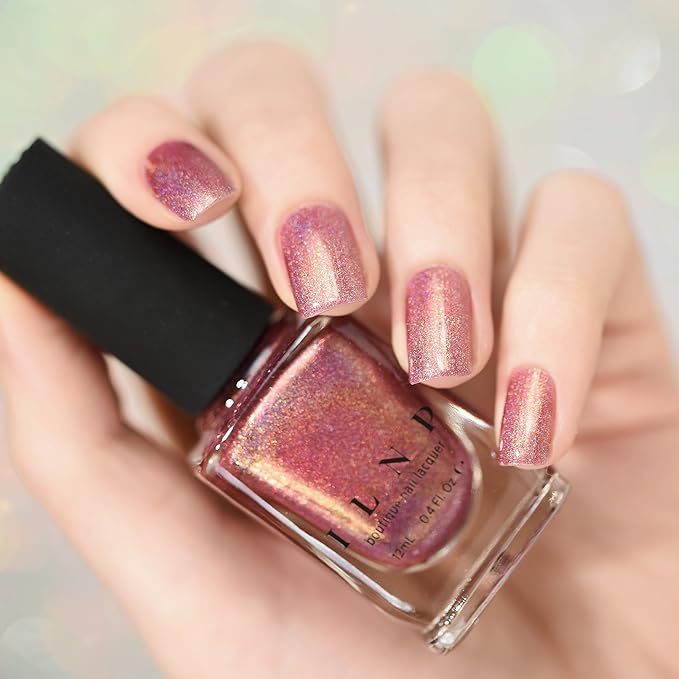 ILNP Champagne Blush - Vintage Pink Holographic Nail Polish