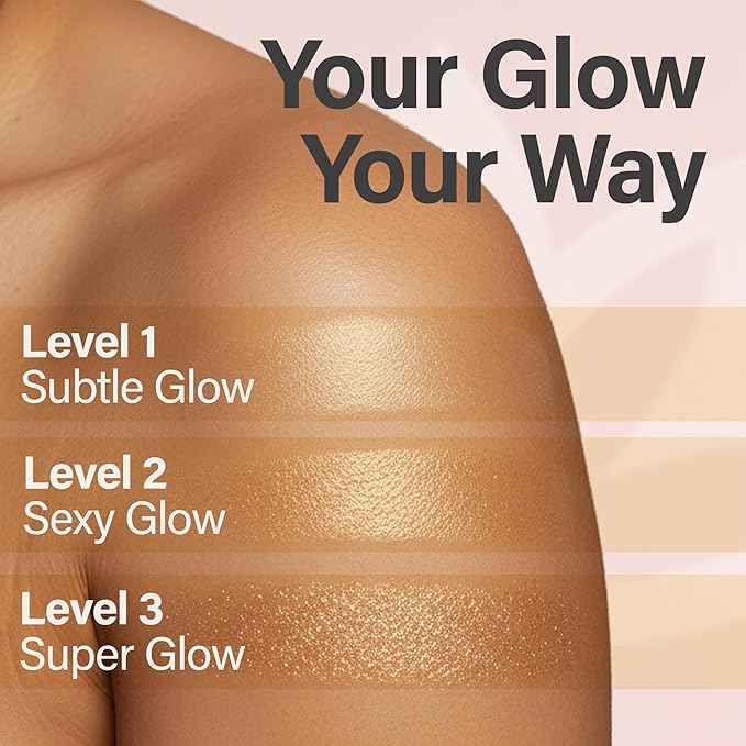 Glimmer Goddess Shimmer Body Butter with Organic Whipped Shea Butter for Hydration, Moisturizing & Silky Natural Glow - Gold Sexy, 2 oz