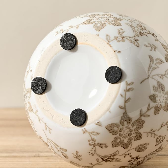 5.98" Ceramic Flower Decorative Antique Vase, Vintage Rustic Chinoiserie Floral Vase for Home Decor, Living Room, Bookshelf, Office, Entryway, Garden, Chinoiserie Decor, Tuscan Decor