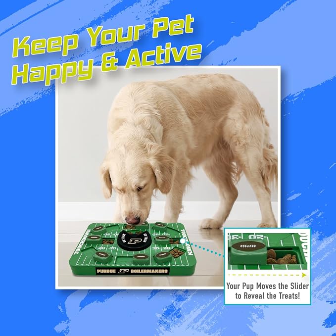 Pets First NCAA Purdue Large Puzzle Toy - Interactive Dog Treat Toy, New Size, Slow Feeding