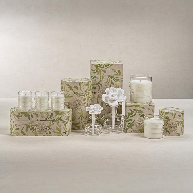 Zodax Grand Casablanca Glass Jar Scented Candle for Home Decor - Single-Wick Candle Ideal for Kitchen and Bathroom - Makes a Great Gift for Women and Men - Lily of The Valley - 12 Oz.
