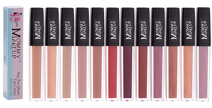 Mommy Makeup Stay Put Matte Lip Cream - Kiss-proof, Transfer-proof, Waterproof, Long Lasting Lipstick - Non-Drying Formula Infused with Vitamin E (Angelica)