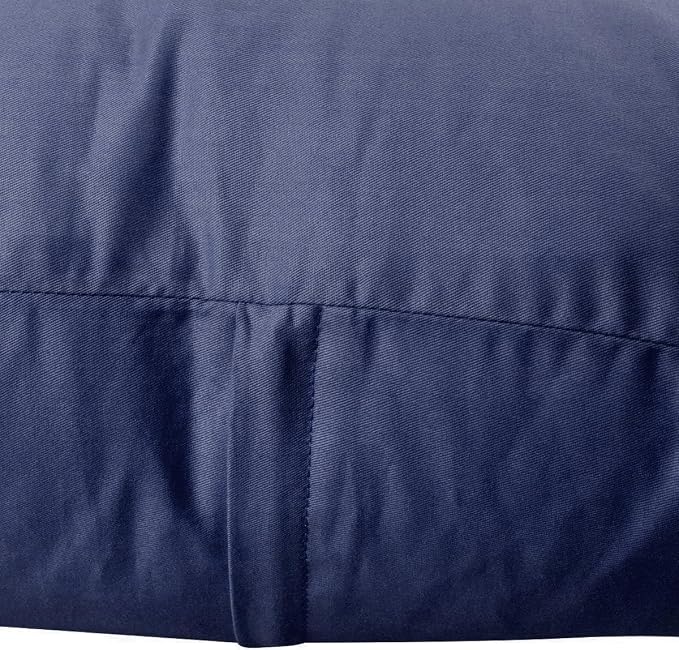 Thmyo 4-Pack 100% Cotton Comfortable Solid Decorative Throw Pillow Case Square Cushion Cover Pillowcase Sublimation Blank Pillow Covers Halloween DIY Throw Pillowcase(18x18inch/45x45cm,Dark Blue)