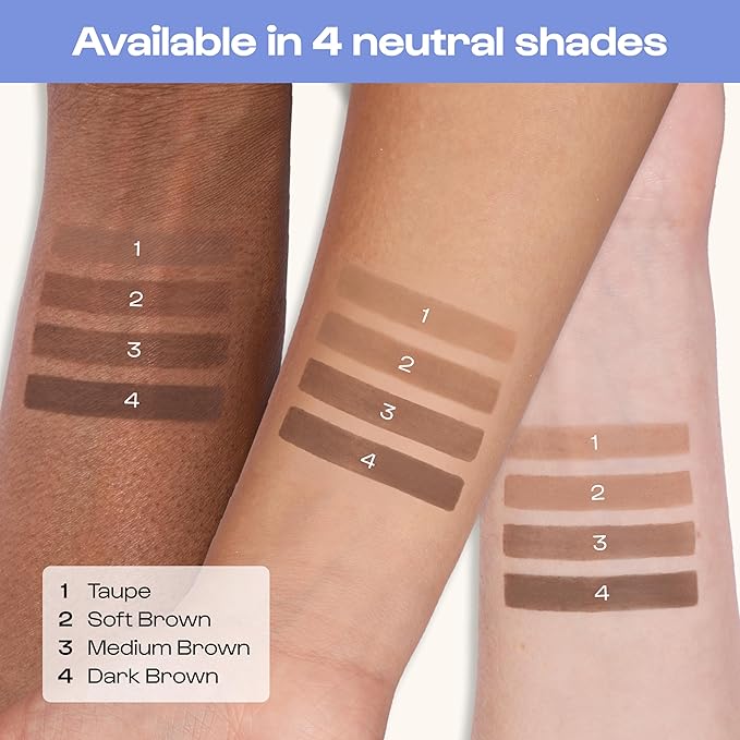 ALLEYOOP Swift Eyebrow All-In-1 Brow Definer with Built-In Sharpener & Spoolie Brush, Water & Smudge Resistant and Eyebrow Pencil for Women, Natural Matte Finish, Vegan, Cruelty-Free (Medium Brown)