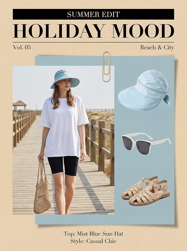 2-in-1 Women’s Sun Visor Sun Hat Zipper Off Ponytail Friendly, Lightweight Quick Dry, Summer UV Protection