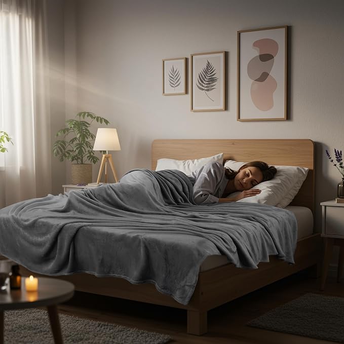 Utopia Bedding Ultra Soft Fleece Bed Blanket Full Size Grey (90x84 Inches) | Microfiber Plush Warm Lightweight Breathable Cozy Blanket Anti-Static, All Season Use, Gift for Women and Men
