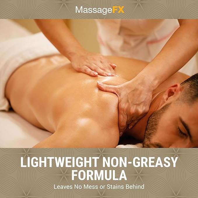 Massage Gel by Massage FX - 100% Pure Jojoba & Sunflower Seed Oil - Herbal Extracts Ivy, Arnica & Aloe - Unscented - Max Workability & Glide - Perfect for Full Body Massages - Paraben Free - 5 Gallons