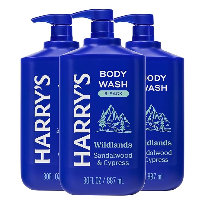 Harry's Men's Body Wash - Wildlands - 30 fl oz - Shower Gel for Men - No Parabens, Sulfates, or Dyes (Pack of 3)