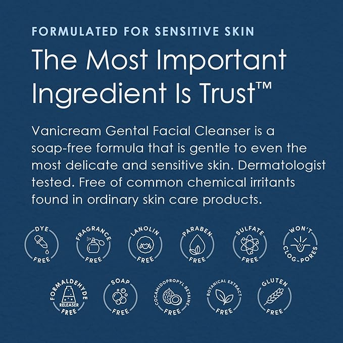 Vanicream Moisturizing Skin Cream | Fragrance, and Gluten Free | For Sensitive Skin | Soothes Red, Irritated, Cracked or Itchy Skin | Dermatologist Tested | 4 Ounce (Pack of 12)