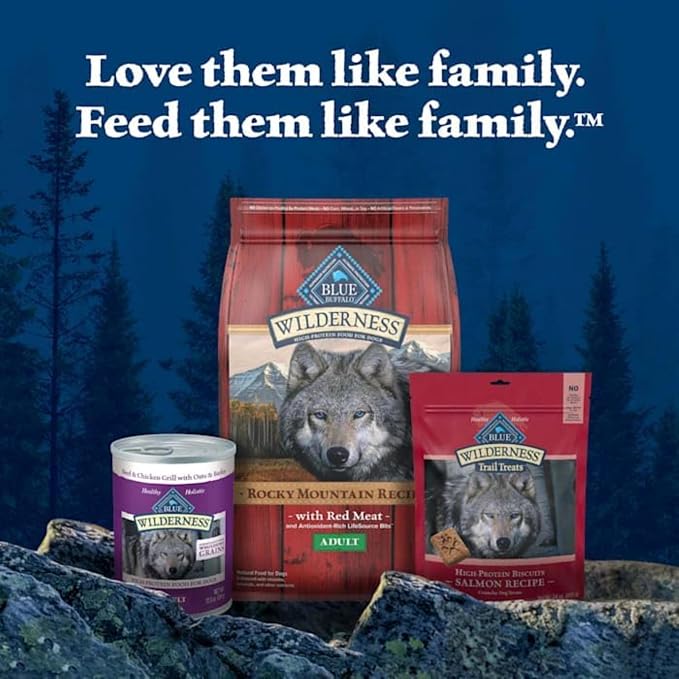 Blue Buffalo Wilderness Crunchy Dog Biscuits Variety Pack, Grain-Free, 3 ct | Duck, Turkey and Salmon Recipes, Crunchy Biscuits, High Protein Nutrition, No Artificial Preservatives
