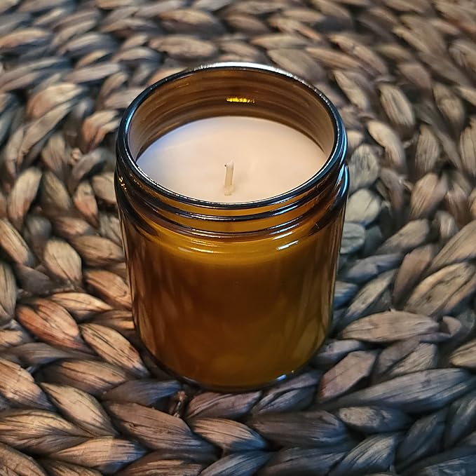 Apple Macintosh Scented Candle | 9oz Amber Jar | Arctic Wicks Non-Toxic Coconut & Beeswax Candles | Hand-Poured Clean Burning Eco-Friendly Candle | Fall Apple Orchard Scent | 100% USDA Biobased