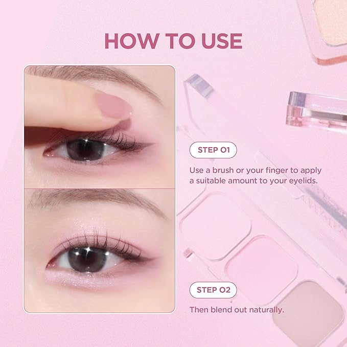 lilybyred Mood It Palette | 4-Shade Korean Eyeshadow Palette, Pre-Matched Personal Tone, Soft Blending, Buildable Coverage, Matte & Shimmer Finish, Daily Wear, Compact Size, 0.10 oz. (04 Attention It)
