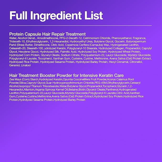 FROMLABS Hair Repair Duo – Protein Capsule Hair Repair Treatment (6.76 fl oz) + Intensive Keratin Booster Powder (8 Pack)