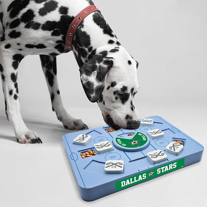 Pets First NHL Dallas Stars Large Puzzle Toy, New Size, Interactive Dog Treat & Slow Feeding Toy