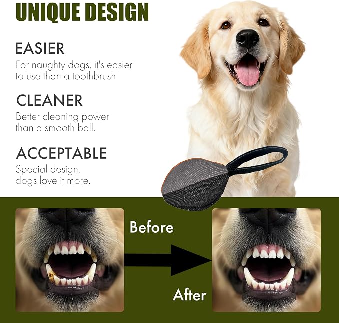 Heavy Duty Dog Chew Ball for Aggressive Chewers, Interactive Bite Ball for Tug of War Fetch, Dogs Indoor Outdoor (Grey)