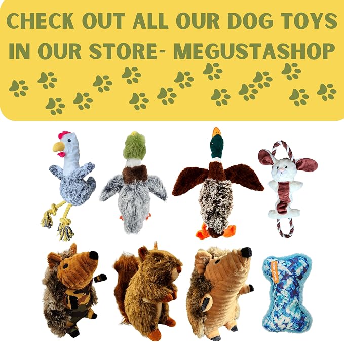 Squirrel Dog Toy Squeak Toys Plush Pet Toys | Interactive Stuffed Animal Toy Stuffed Animals Chew Toy for Dogs | Plush Puppy Toy | Stuffed Squirrel Dog Toy