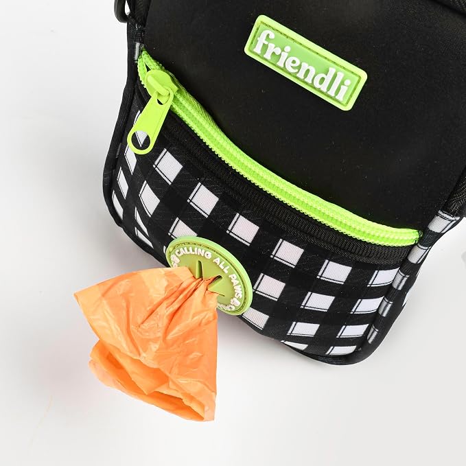Neoprene Dog Treat Pouch – Compact Shoulder Bag with Food Storage, Waste Bag Dispenser, Durable, Lightweight, Easy Access, Adjustable Strap, Ideal for Walks & Training Sessions