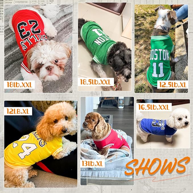 Dog Clothes Basketball Mesh Breathable T-Shirt,Pet Clothes Puppy Sportswear Spring/Summer Fashion Dog Shirt. (Red, Small)