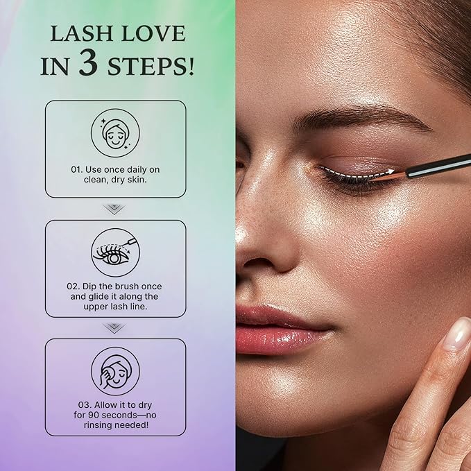 Premium Eyelash Growth Serum and Eyebrow Enhancer by VieBeauti, Lash boost Serum for Longer, Fuller Thicker Lashes & Brows (3ML) Green