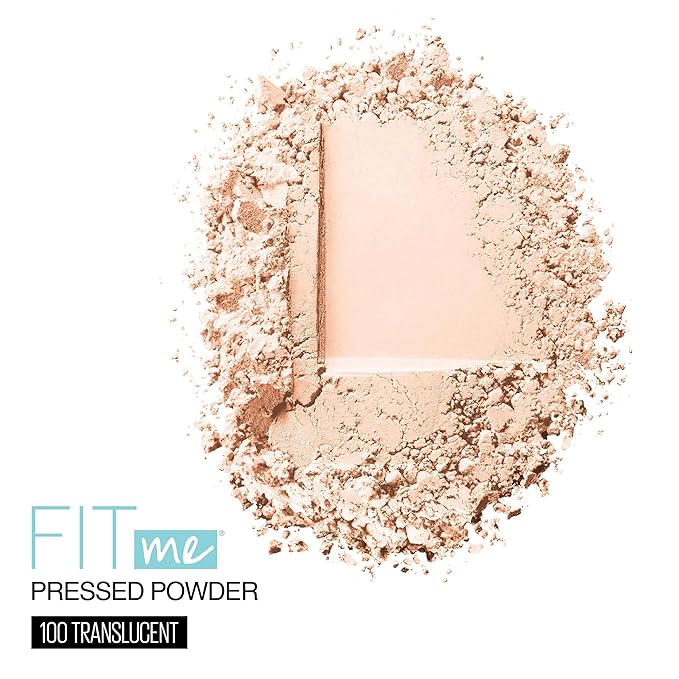 Maybelline Fit Me Matte + Poreless Pressed Face Powder Makeup & Setting Powder, Translucent, 1 Count