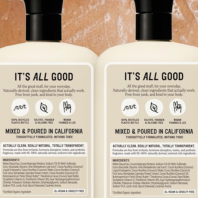 California Naturals Classic Clean Vanilla Bloom Body Wash 2-Pack, Daily Cleansing Body Wash for Soft Healthy Skin, Naturally Scented, Vegan, Cruelty, Paraben & Sulfate Free, 20 oz