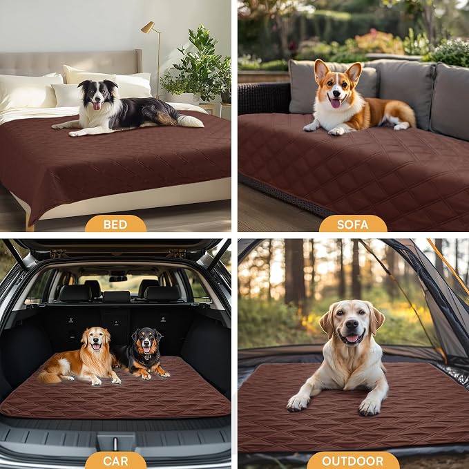 Luciphia Waterproof Couch Cover for Dogs, Non-Slip Pet Sofa Protector | Non-slip waterproof couch cover scratch-resistant machine washable protects sofa bed, Coffee Brown, 40" x 50"