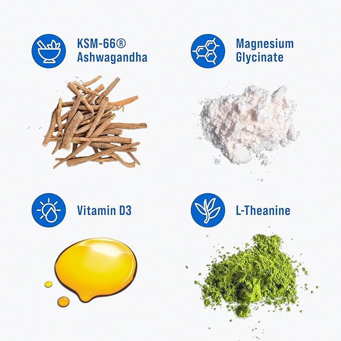 Nello Supercalm Drink Mix - Ashwagandha KSM 66, Magnesium Glycinate & L-Theanine Supplement - Ashwagandha Root Extract - Focus and Relaxation Support (20 Travel Packets) - Orange Creamsicle