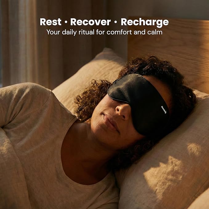 Cooling Eye Mask for Sleeping – Reusable Hot & Cold Gel Eye Mask with Adjustable Strap, Wide Coverage Sleep Eye Mask for Relaxation, Travel & Eye Comfort