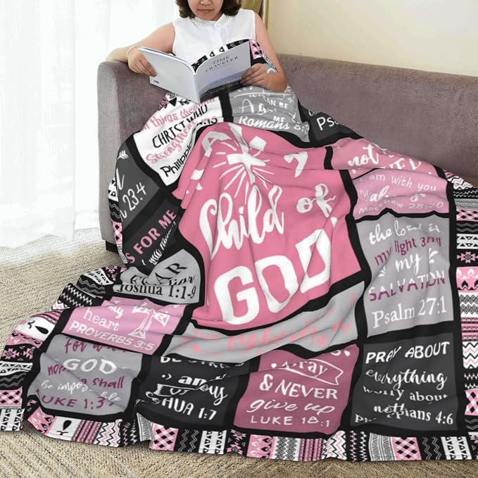 Christian Gifts for Women Faith, Inspirational/Religious/Spiritual Gifts for Adults, Soft Throw Blankets for Women/Men, Personalized Blankets for Adults 50"x 60"