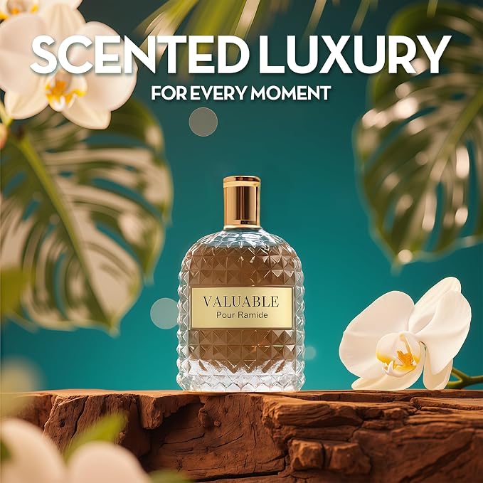 A CENTER Valuable Men's Cologne Set - 3.4 Fl Oz Each *2PCS| Amber Floral & Vanilla Leather Fragrance | Eau de Toilette Duo for Daily & Special Occasions
