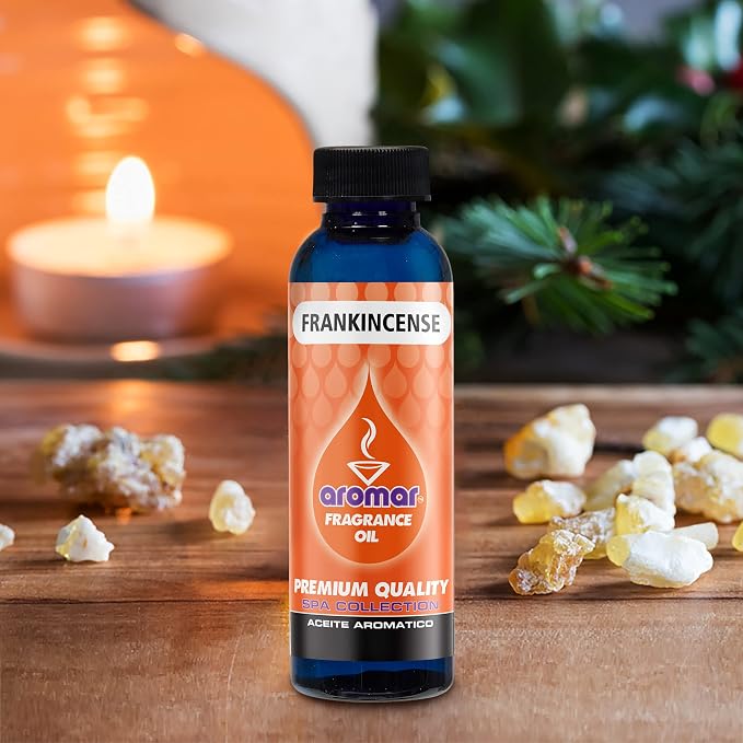 AROMAR Premium Fragrance Oil, 4oz Bottle 3 Pack Long Lasting Aromatic Scent, Fresh and Revitalizing Aromatherapy for Living Room, Bedroom, and Kitchen 12oz Frankincense