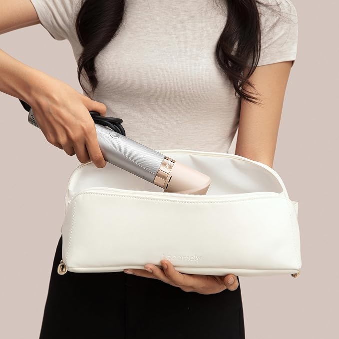 AirEdge A3 Hair Styler Bag Luxurious Leather Build Travel-Ready Design Fits All Accessories of Multi-Styler Brushes, nozzles, Curls Universal Fit