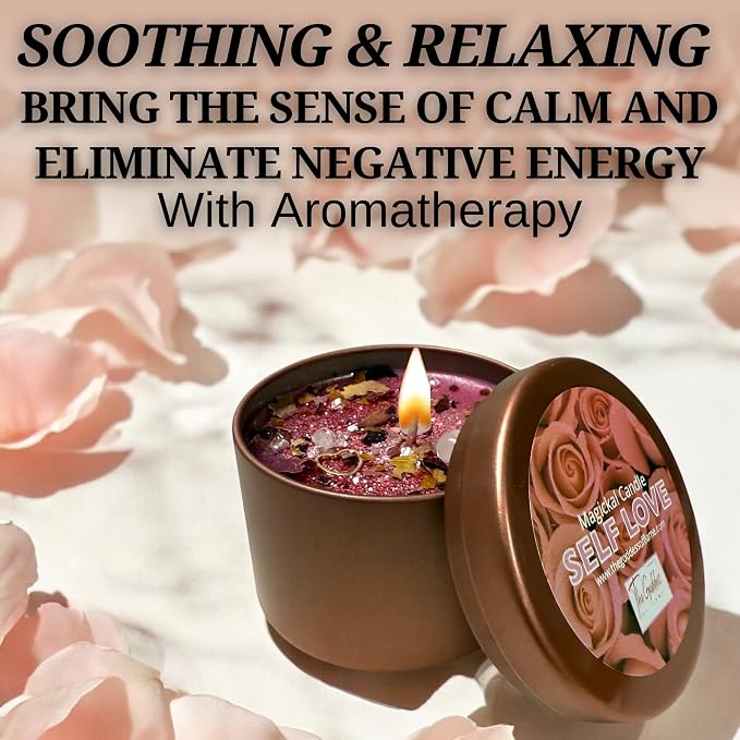 β Self Love Ritual Spell Candle | Spiritual Tool for Healing, Confidence & Manifestation | Hoodoo, Wiccan, Pagan, Conjure (8oz)
