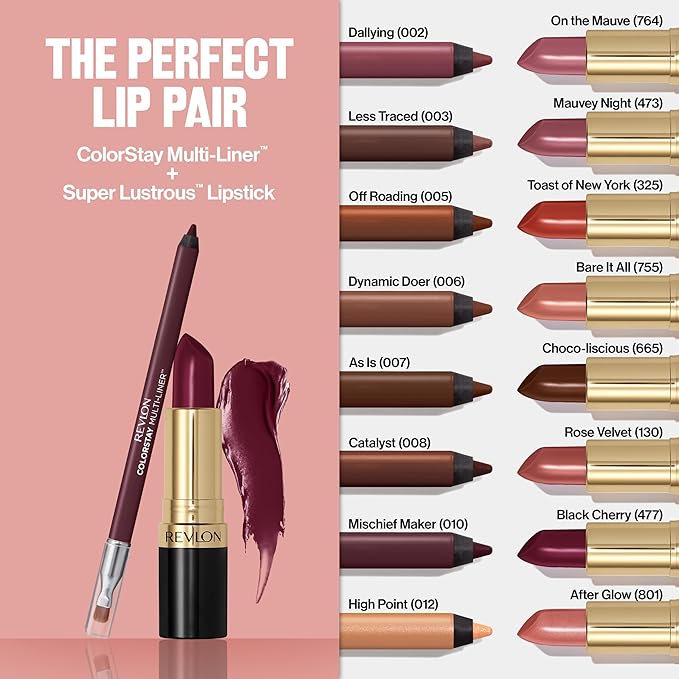 Revlon ColorStay Multi-Liner, Creamy Formula, Multiuse For Lips, Eyes & Face, Precision Brush for Easy Blending, 008 Catalyst