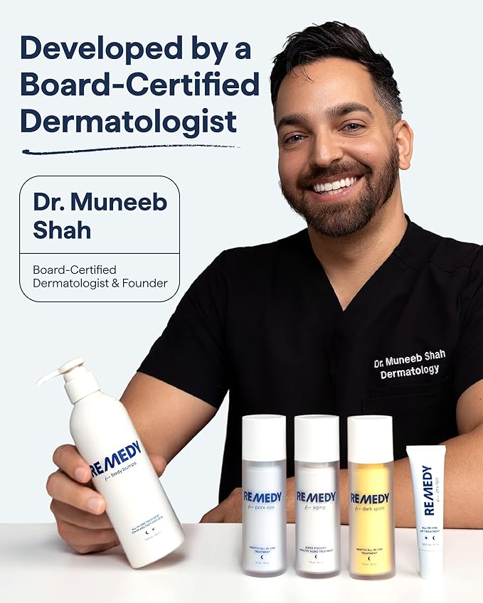 Remedy for Dry Lips - Hydrating and Healing Lip Balm Ointment with Ceramides, Peptides, and Dimethicone - Repairs Dry, Cracked Lips - By Dermatologist Dr. Shah