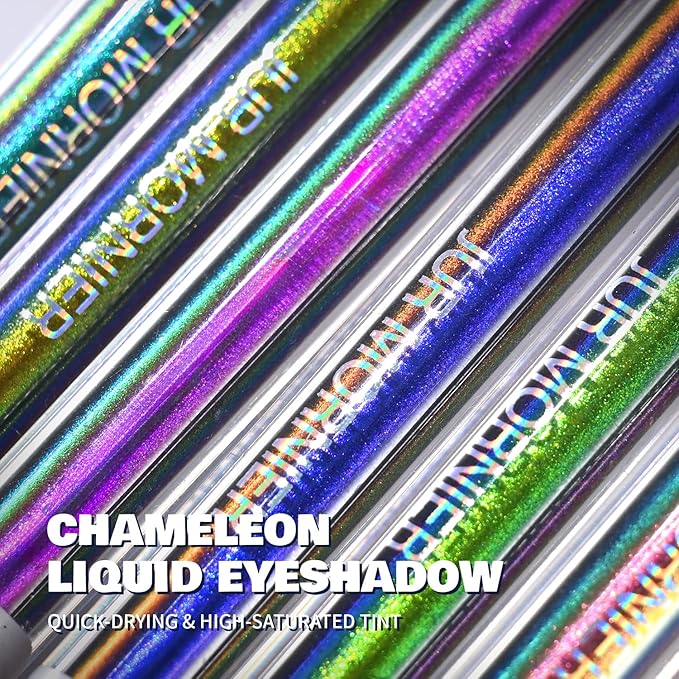 Multichrome Liquid Eyeshadow,Chameleon Eyeliner Colorful Eye Freckle Pen,Metallic Holographic Waterproof Long Lasting Smooth High Pigment Eyeshadow Highlighter Halloween Party Makeup(#605)