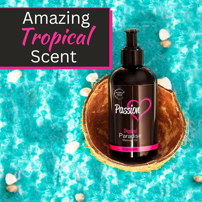 Date Night Sensual Indulgence Bundle: Passion Tropical & Desire Vanilla Massage Oils