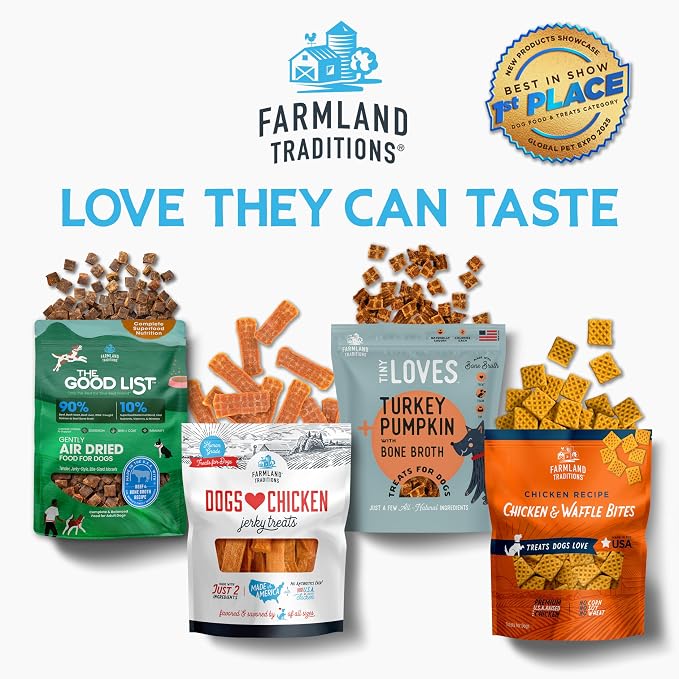 Farmland Traditions Dogs Love Beef Jerky Dog Treats with Only 3 Ingredients and No Fillers, 2.5 Pound (Pack of 2).