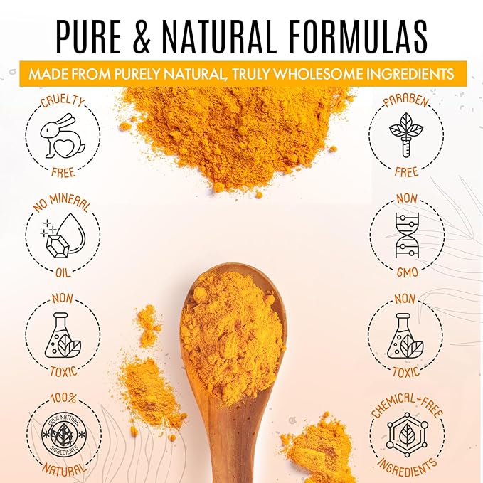 Healov Turmeric Lotion for Spots - Natural Turmeric Skin Brightening Cream for Face & Body - Cleanse Skin, Fight Acne, Even Tone, Clear Scars, Sun Damage, & Discoloration - with Vitamin C
